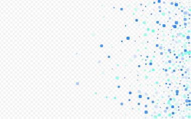 Mavi Parçacık Uçan Vektör Şeffaf Arkaplan. Rhombus İllüstrasyon Dekorasyonu. Hücre deseni. Turkuaz Kutlama SancağıName.
