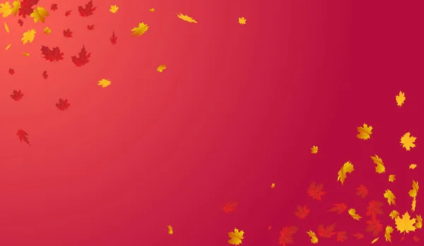 Autumnal Plant Vector Red Achtergrond Realistische Blad Textuur Kleurrijke Bright — Stockvector
