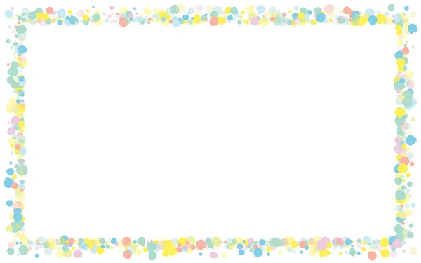 Círculo Amarillo Invitación Fondo Blanco Carnaval Polka Banner Fondo Redondo — Vector de stock