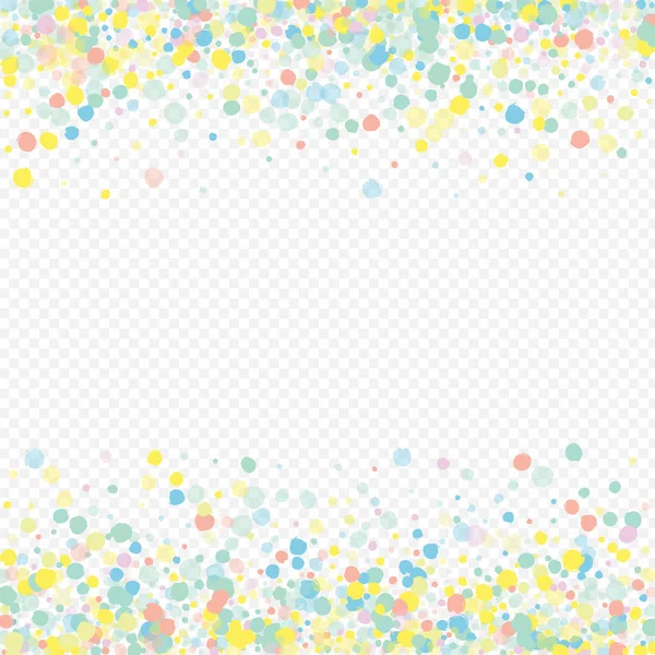 Rainbow Polka Vector Sfondo Trasparente Decorazione Dust Design Divertente Splash — Vettoriale Stock