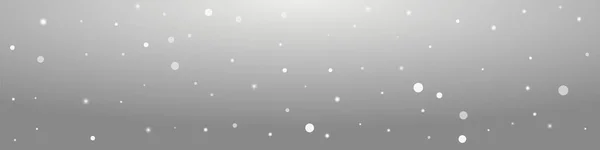 Graue Schneeflocke Vector Panorama Transparenten Hintergrund Silber Glühen Schnee Hintergrund — Stockvektor