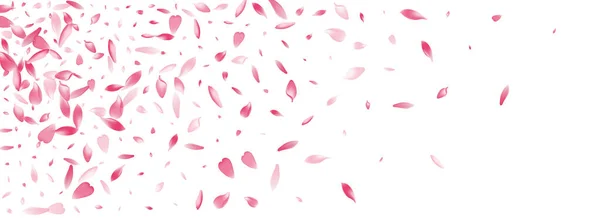 Διαφανές Peach Petal Διάνυσμα Πανοραμικό Φόντο Λευκή Άνοιξη Lotus Petal — Διανυσματικό Αρχείο