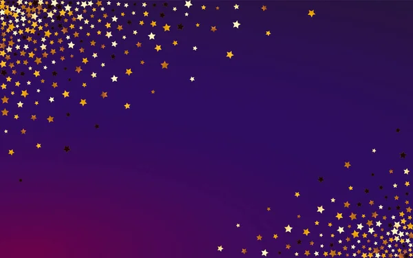 Pozlacené Sky Vector Purple Pozadí Jiskřivé Vánoční Hranice Space Galaxy — Stockový vektor