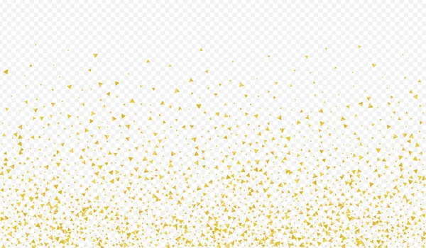 Golden Sparkle Anniversary Transparenter Hintergrund Luxus Regen Tapete Goldkonfetti Glänzendes — Stockvektor