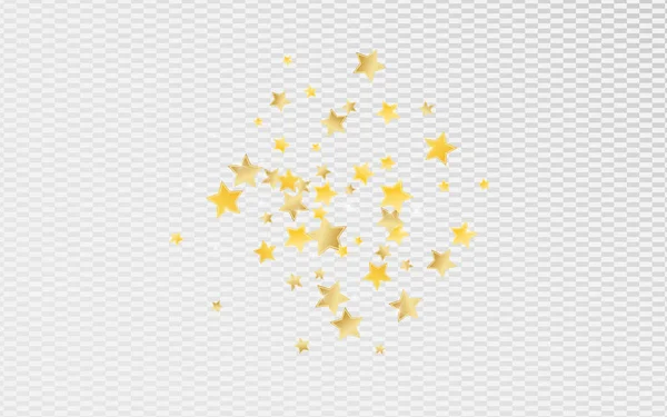 Golden Falling Stars Vector Transparentní Pozadí Šablona Třpytu Hranice Záře — Stockový vektor