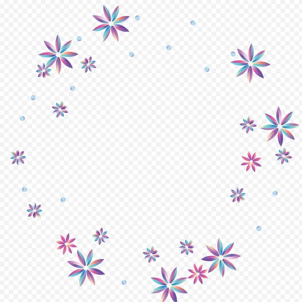 Blaue Und Rosa Blume Abstrakten Transparenten Hintergrund Holographische Blütenbildung Broschüre — Stockvektor