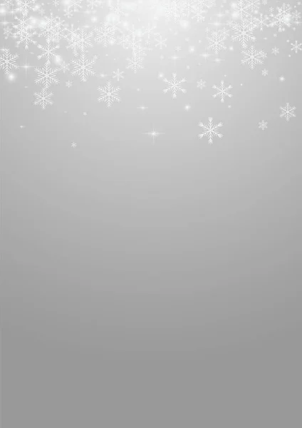 White Snowfall Vector Cinzento Fundo Overlay Elegant Dots Banner Padrão — Vetor de Stock