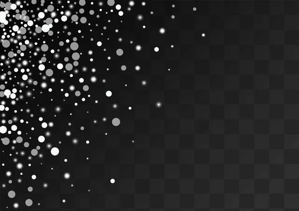 Vit Snöflinga Vektor Transparent Bakgrund Sky Snow Illustration Silver Abstrakt — Stock vektor