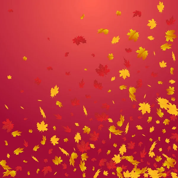 Ocher Leaf Διάνυσμα Κόκκινο Φόντο Καναδικό Πλαίσιο Φύλλων Εικονογράφηση Πράσινου — Διανυσματικό Αρχείο