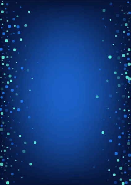 Blue Cell Celebrate Blue Vector Background Falling Square Banner Fliegendes — Stockvektor