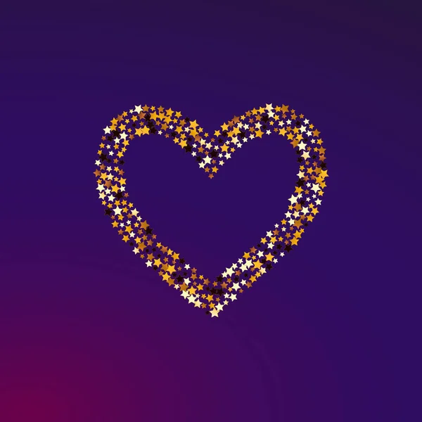 Oro Estrellado Vector Fondo Púrpura Ilustración Del Universo Galaxia Dorada — Archivo Imágenes Vectoriales