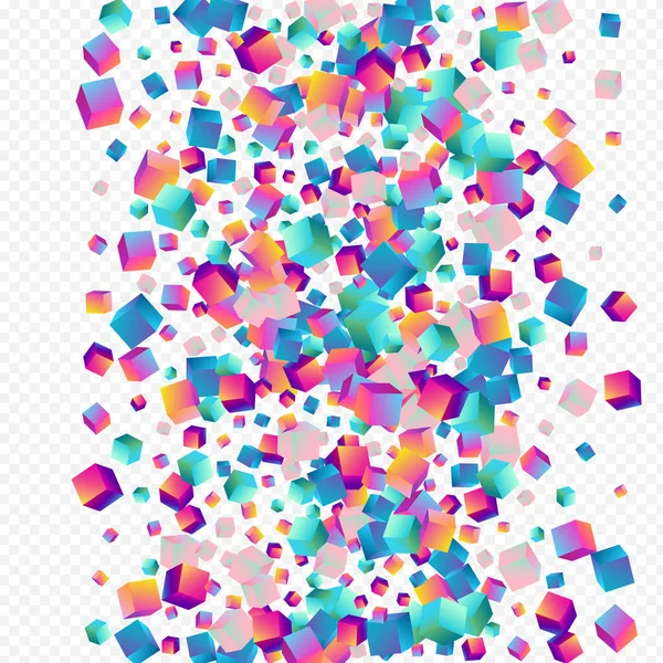 Confetti Iridiscente Vector Fondo Transparente Cubierta Elemento Gráfico Degradado Folleto — Vector de stock