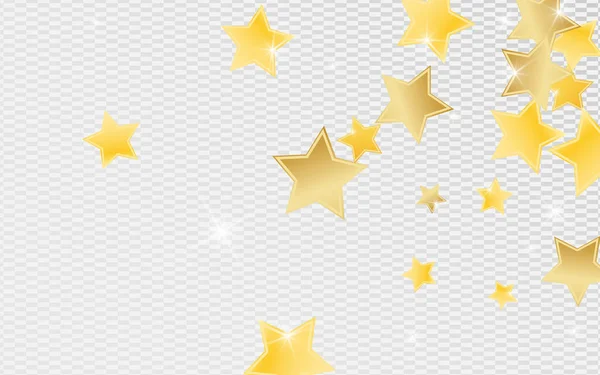 Вектор Звезд Золотого Света Прозрачный Фон Гламурный Блестящий Узор Звездная — стоковый вектор