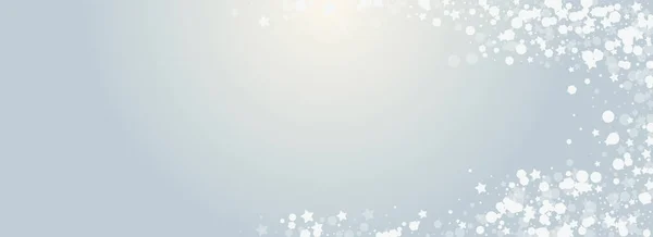 Overlay Dots Vector Grå Panoramabakgrund Grå Jul Confetti Inbjudan Minimalt — Stock vektor