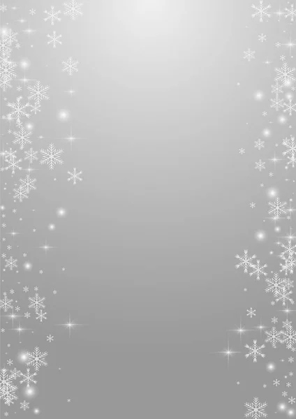 Overlay Snow Vector Fundo Cinza White Magic Confetti Card Papel — Vetor de Stock