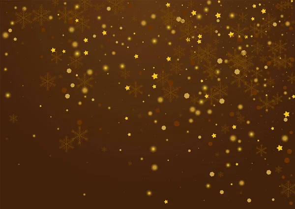 Brillante Confetti Vector Brown Fondo Textura Nieve Que Cae Del — Vector de stock