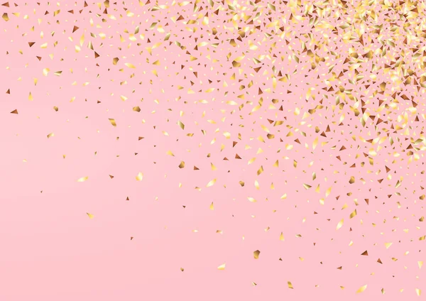 ゴールドコンフェッティライトベクトルピンクの背景 ベクトルグローの背景 黄色のタンセルリッチ壁紙 箔ゴールデンデザイン — ストックベクタ