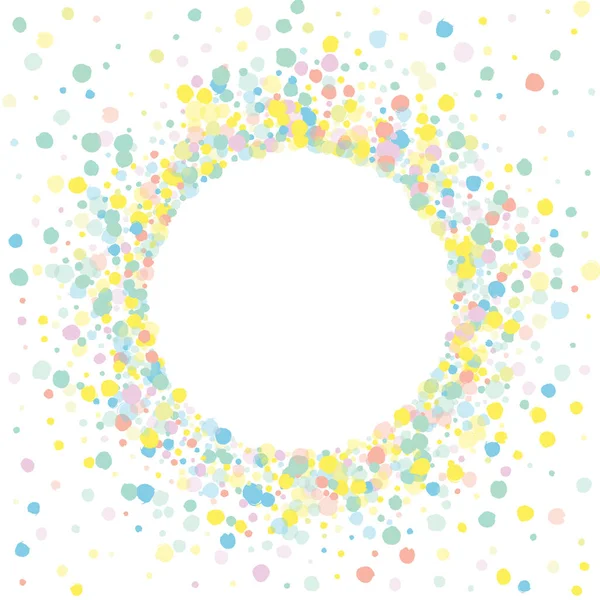 Convite Chuva Pastel Fundo Branco Fallingfestive Circle Card Papel Parede —  Vetores de Stock