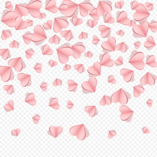 Red Hearts Vector Transparent Backgound Birthday Heart Texture Pink Romance — Stock Vector