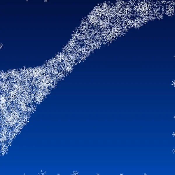 Bianco Neve Vettore Sfondo Blu Scenario Delle Nevicate Illustrazione Magica — Vettoriale Stock