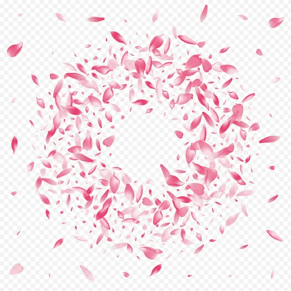 Bright Floral Vector Transparente Fundo Modelo Rosa Nature Cartaz Bloom — Vetor de Stock