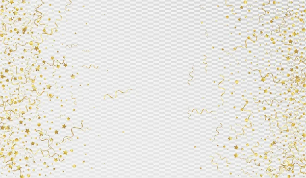 Sarı Yılan Soyut Vektör Şeffaf Arkaplan. Yıldönümü Yıldız Şubesi. Konfeti Tek Davetiye. Altın Uçan Poster.