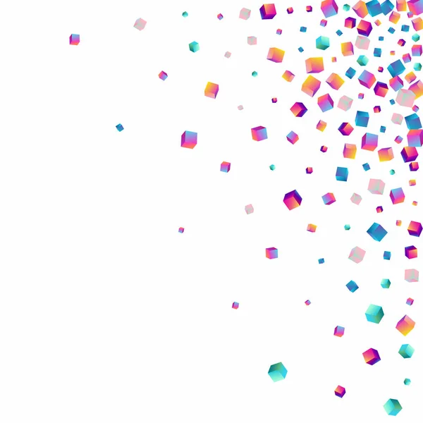 Rainbow Confetti Vector Branco Fundo Padrão Elemento Abstrato Multicolorido Apresentação — Vetor de Stock