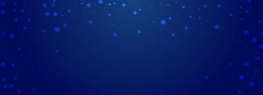 Parlak Konfeti Vektörü Pnoramik Mavi Arkaplan. Parlak Kış Kar Tasarımı. Yılbaşı Kar Fırtınası Arkaplanı. Zarif Kar Tanesi Kartpostalı.