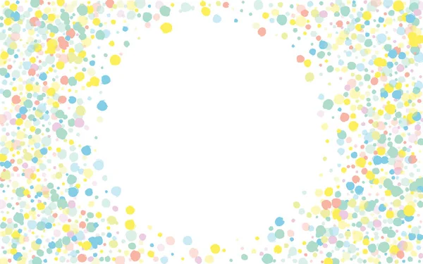 Sarı Çember Dekorasyon Beyaz Arkaplan. Eğlenceli Duvar Kağıdı. Karnaval Yağmur Düzeni. Gökkuşağı Polka Üst Dokusu.