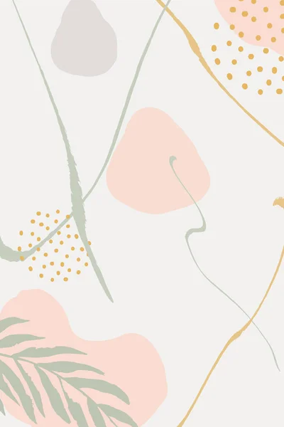 粉刷笔刷集矢量孟菲斯背景 美型图解 元素人工模式 粉色和灰色女装时装卡 — 图库矢量图片