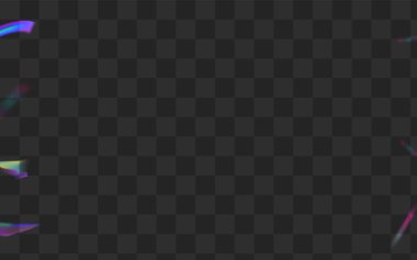 Neon Kaleydoskop Vektör Şeffaf Arkaplan. Hologram Parıltısı izole Doku. Parlak Bokeh Noel İllüstrasyonu. Parlak Dijital Yansıma Broşürü.