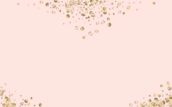 Bronze Dot Christmas Pink Background Golden Shine Card Yellow Sparkle — Stock Vector