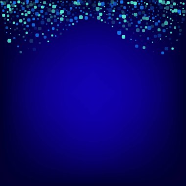 Blue Square Independence Mavi Vektör Arkaplanı. Efekt Konfeti Deseni. Davetiye Rhombus Kartı. Turkuaz Uçan Doku.