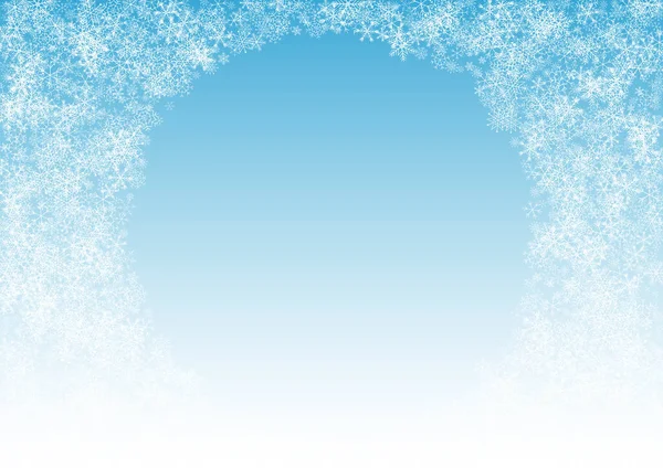 Gray Snowflake Vector Blue Background Holiday Snow Holiday White New — Stock Vector