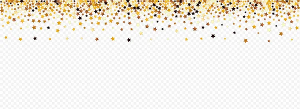 光沢のあるスパークルベクターパノラマ透明背景 黄金の銀河宇宙パターン 星の党壁紙 スパークリングマジック Shine Design — ストックベクタ