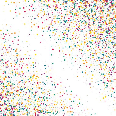 Gökkuşağı Sıçraması Beyaz Arkaplanı Kutla. Top Circle Kart. Polka Dokusunu Etkilendir. Sarı Toz Noel Tasarımı.