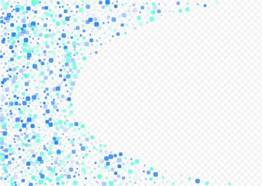 Mavi Rhombus Üst Vektör Şeffaf Arkaplan. Davetiye Confetti Banner. Karnaval Hücre Daveti. Turkuaz Soyut Desen.