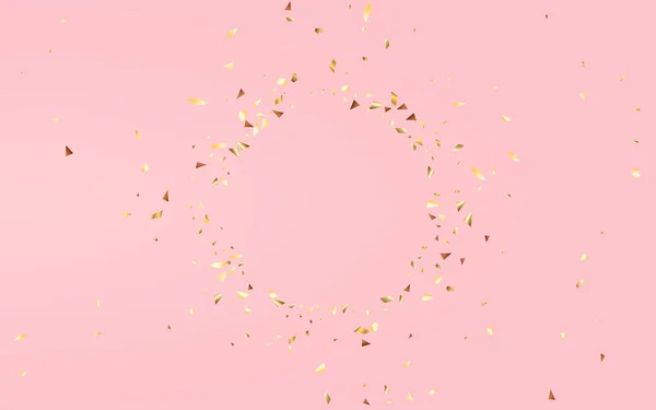 ゴールドグリッターリッチベクターピンクの背景 分離スプラッシュテクスチャ 黄色の箔記念日のデザイン スパンコールアートイラスト — ストックベクタ