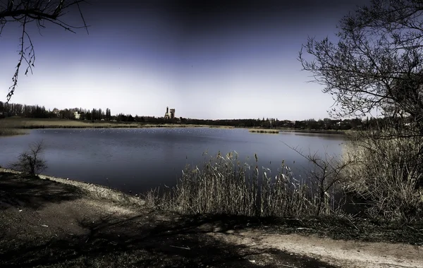 Paysage du soir de la ville Krivoy Rog Ukraine — Photo