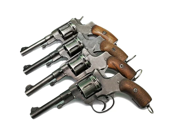 Four old revolver — Stock Photo, Image