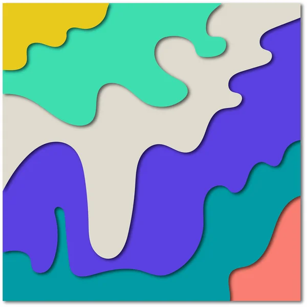 Farbige Abstrakte Papierschnitt Muster Hintergrund Designkonzept Vektorillustration Hintergrundvorlage Für Banner — Stockvektor