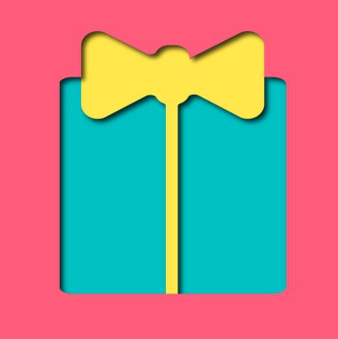 Kağıt kesim stili. Tatil için yeşil paketler..