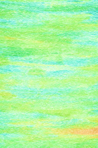 Fond Peint Main Verte Crayon Aquarelle Texture Abstraite Sur Papier — Photo