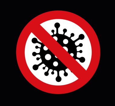 Vektör Covid19 Geçiş işareti yok, Coronavirus çömlekçiler, el ilanları, sosyal uzaklık, sağlık, salgın hastalık, aşı, okullar, hijyen, önleme ve bakım konularında tavsiyeler tasarlamak ve basmak için harika.