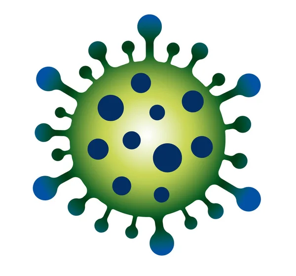 Green Vector Covid19 Corona Virus Illustration Isolated Coronavirus White Background — Stock Vector