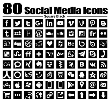 80 new Square social media icons