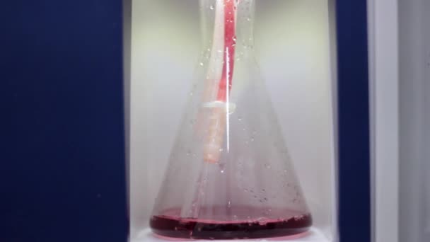 在玻璃管中混合液体 — 图库视频影像