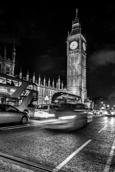 London bei Nacht, bigben, england — Stockfoto