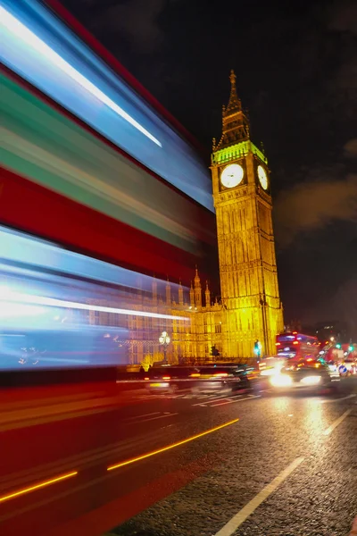 Londres escena de la noche Westminster y Big Ben — Foto de Stock