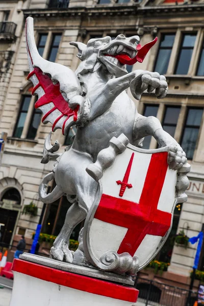 Dragón fronterizo o grifo de la vieja ciudad de Londres —  Fotos de Stock